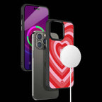 Y2K Red Hearts Aesthetic Phone Cover | MagSafe Case