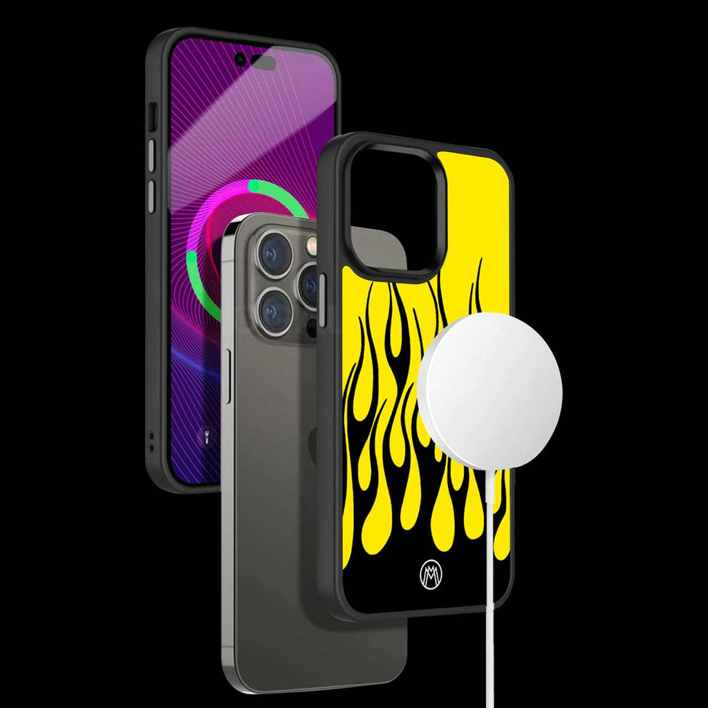 Y2k Black Flames Phone Cover | MagSafe Case