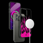 Y2k Black Pink Flames Phone Cover | MagSafe Case