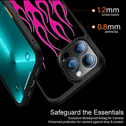 Y2k Black Pink Flames Phone Cover | MagSafe Case