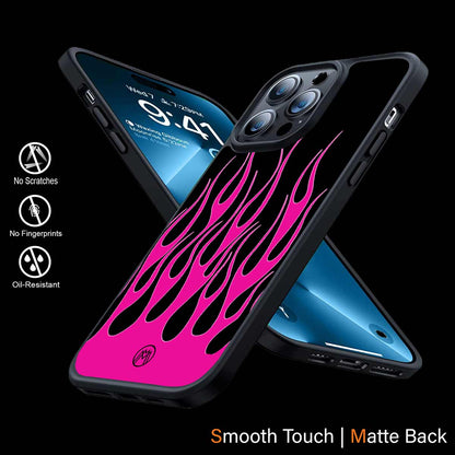 Y2k Black Pink Flames Phone Cover | MagSafe Case