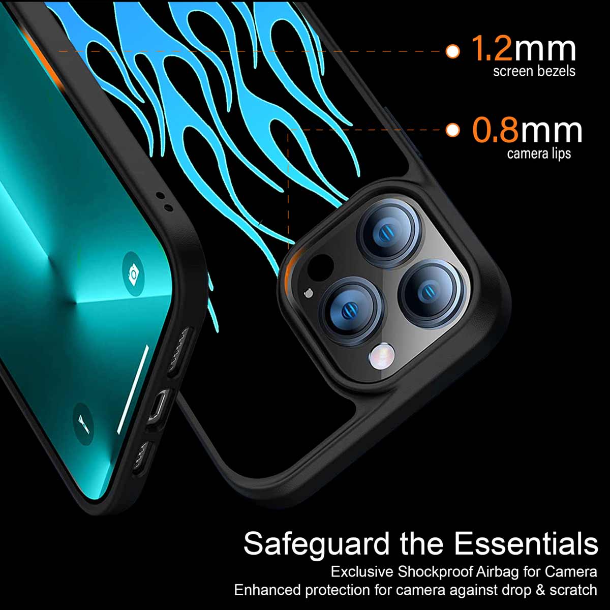 Y2k Blue Flames Phone Cover | MagSafe Case