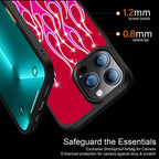 Y2k Magenta Glittery Flames Phone Cover | MagSafe Case