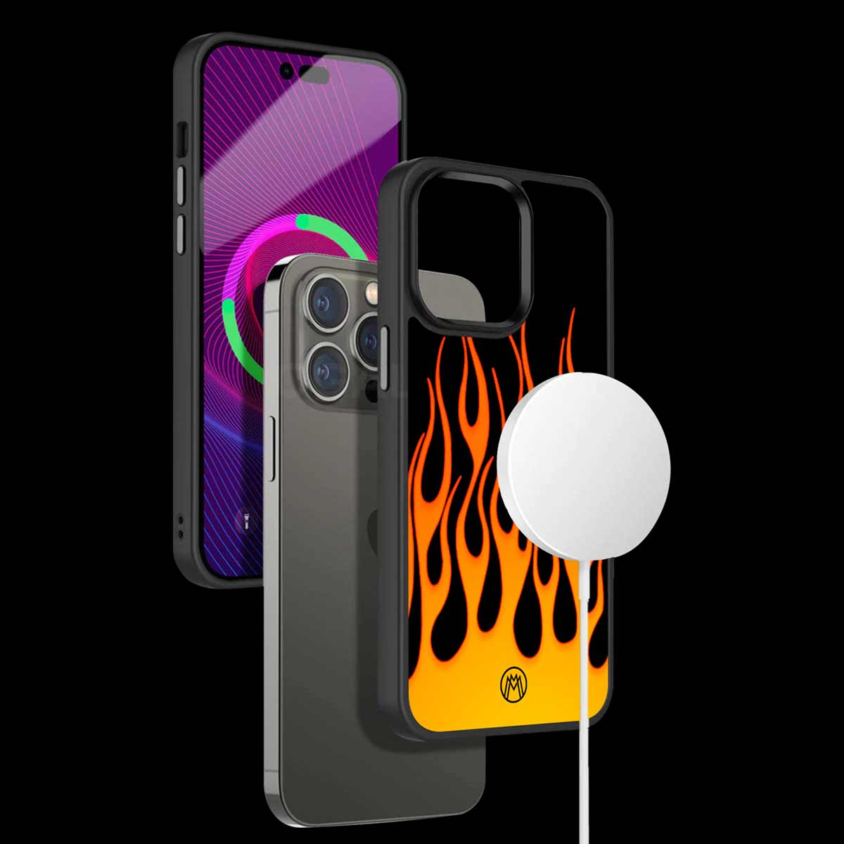 Y2k Yellow Flames Phone Cover | MagSafe Case