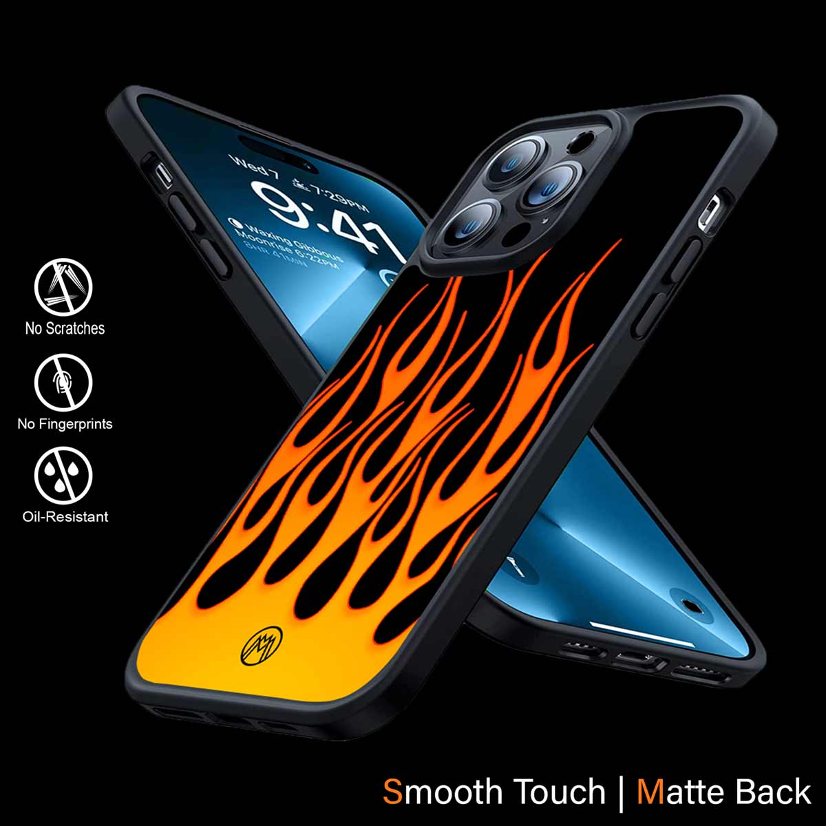 Y2k Yellow Flames Phone Cover | MagSafe Case