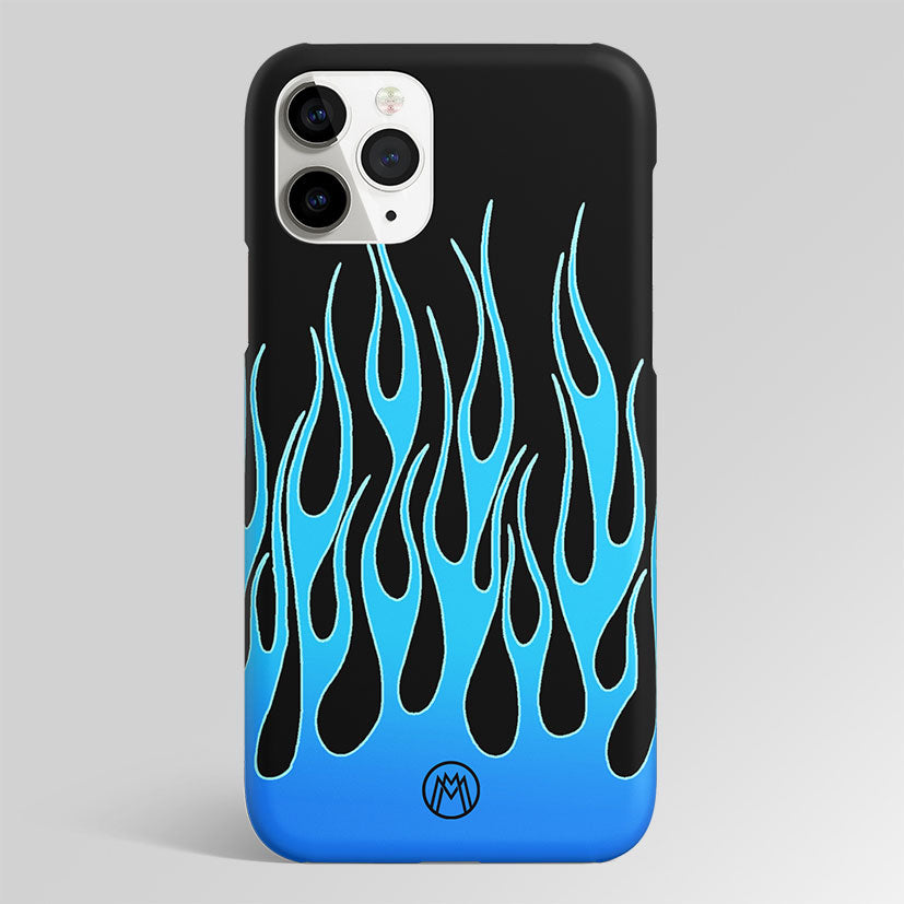 Y2k Blue Flames Back Cover Phone Case Mymerchandize