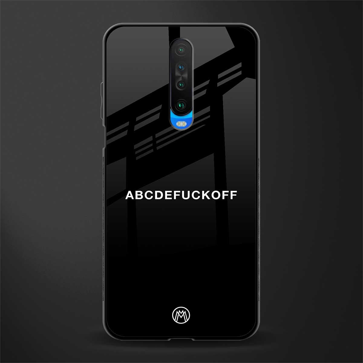 abcdefuckoff glass case for poco x2 image