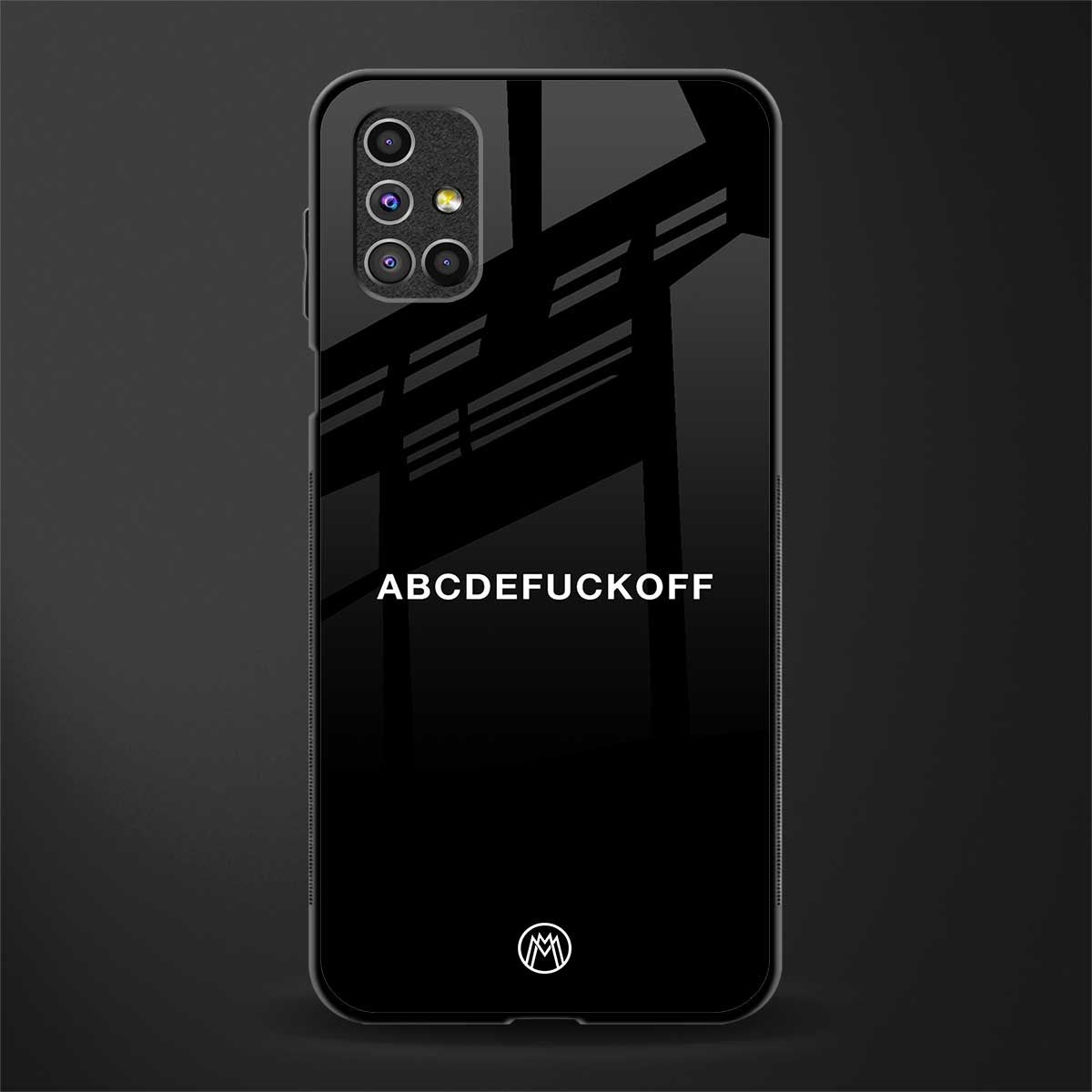 abcdefuckoff glass case for samsung galaxy m31s image