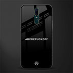 abcdefuckoff glass case for oppo a9 image