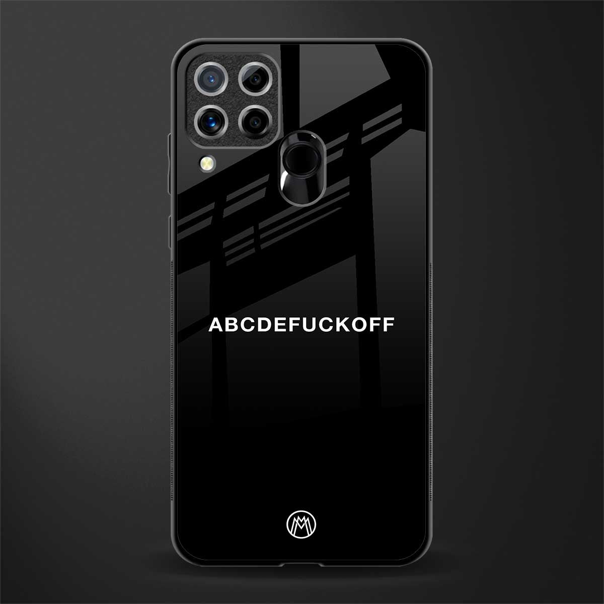 abcdefuckoff glass case for realme c15 image