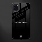 abcdefuckoff glass case for samsung galaxy a31 image