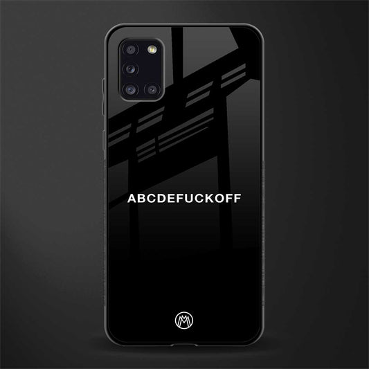abcdefuckoff glass case for samsung galaxy a31 image