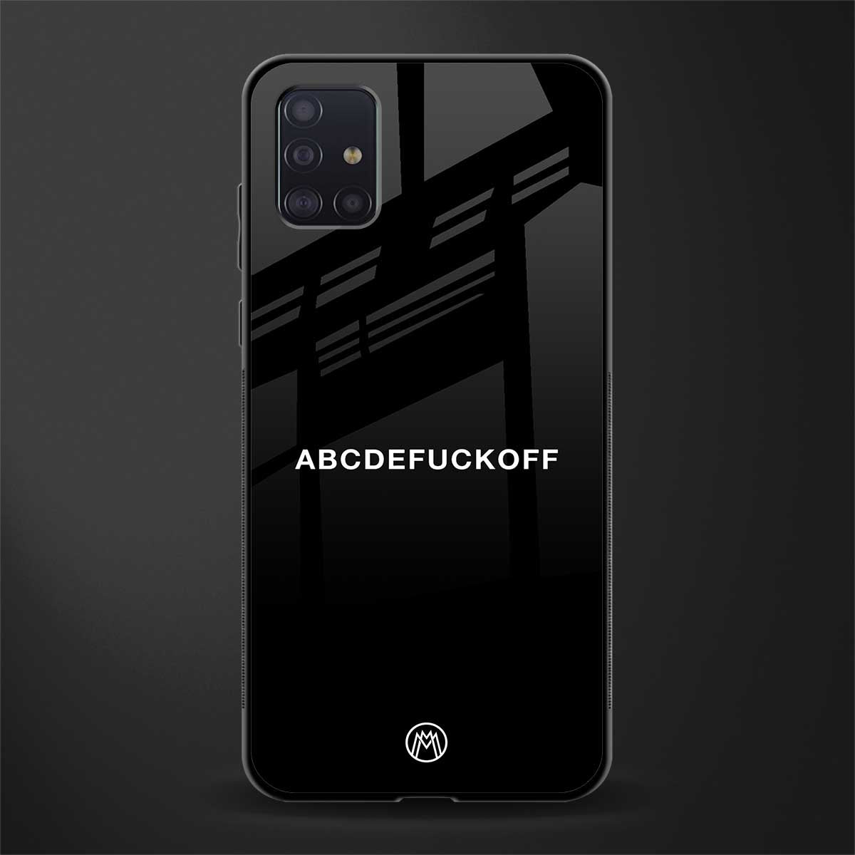 abcdefuckoff glass case for samsung galaxy a71 image