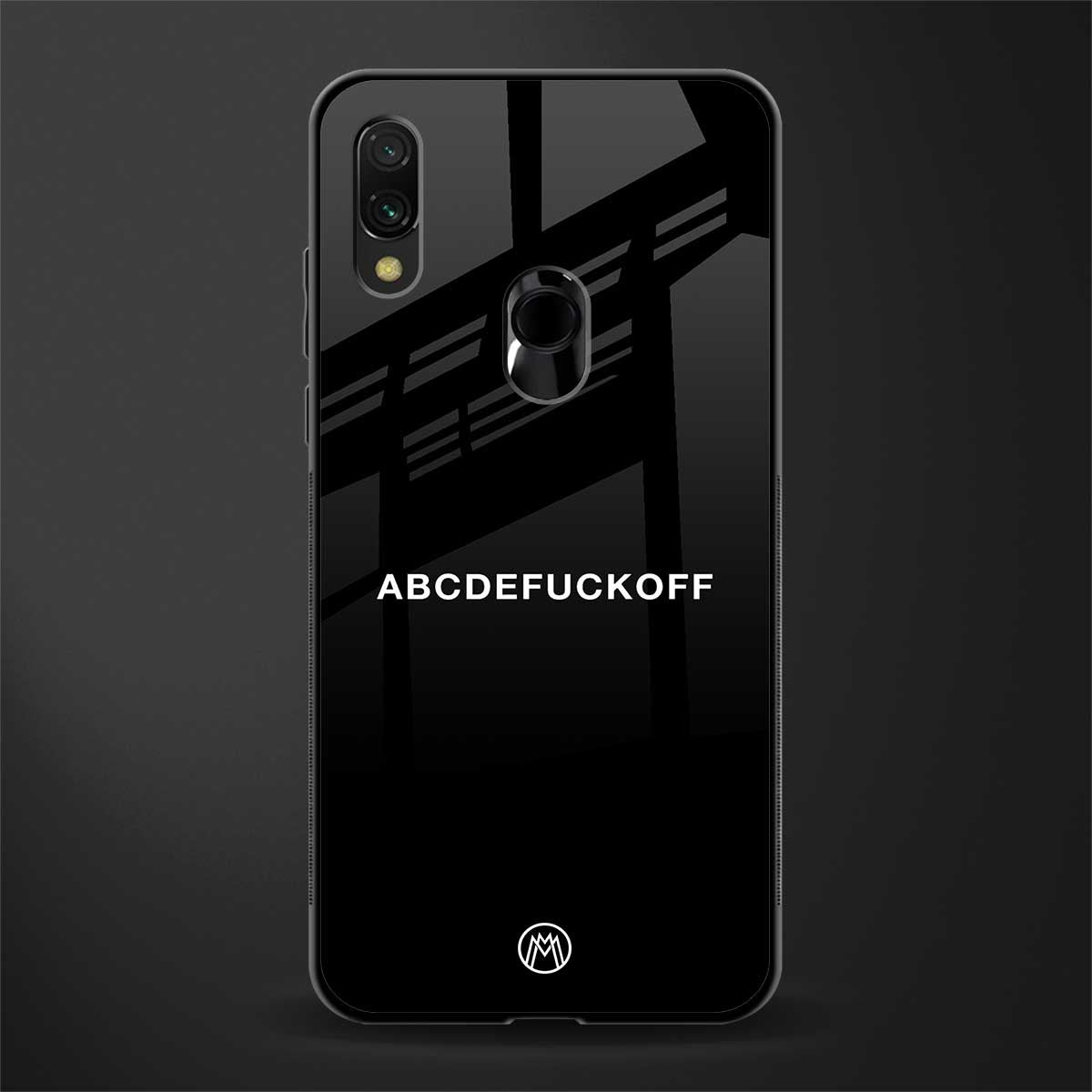 abcdefuckoff glass case for redmi 7redmi y3 image