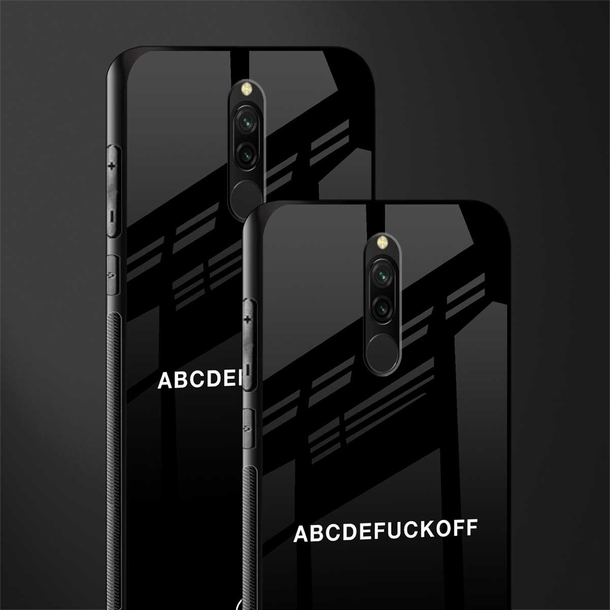 abcdefuckoff glass case for redmi 8 image-2