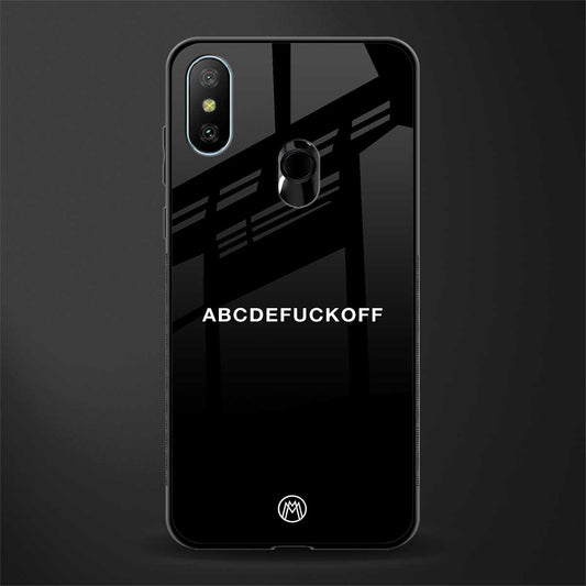 abcdefuckoff glass case for redmi 6 pro image