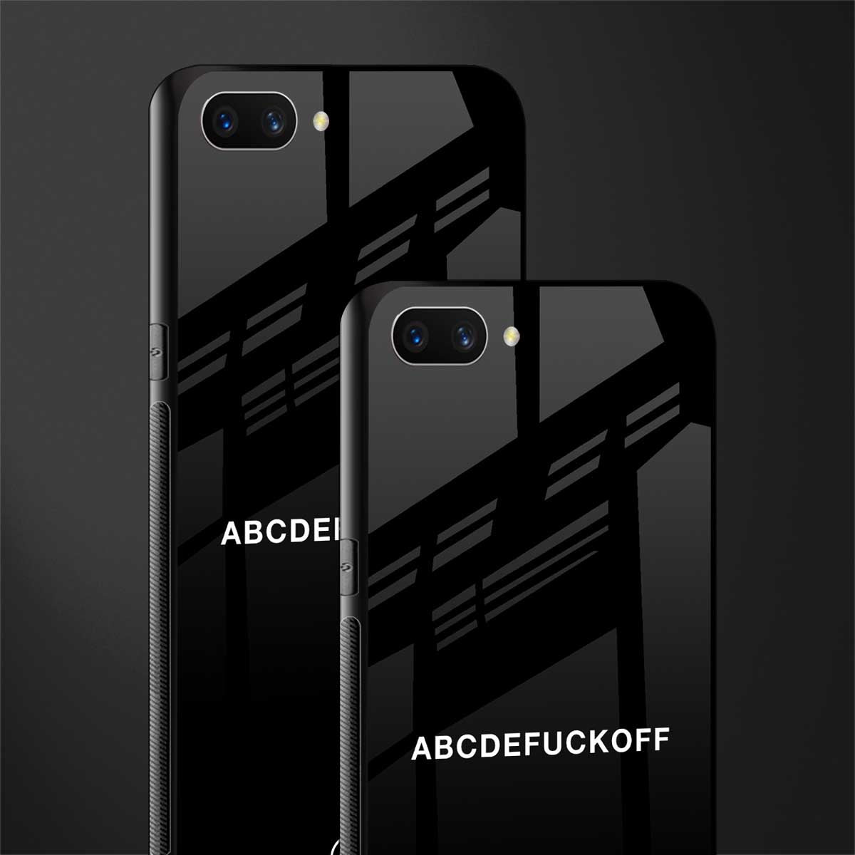 abcdefuckoff glass case for oppo a3s image-2