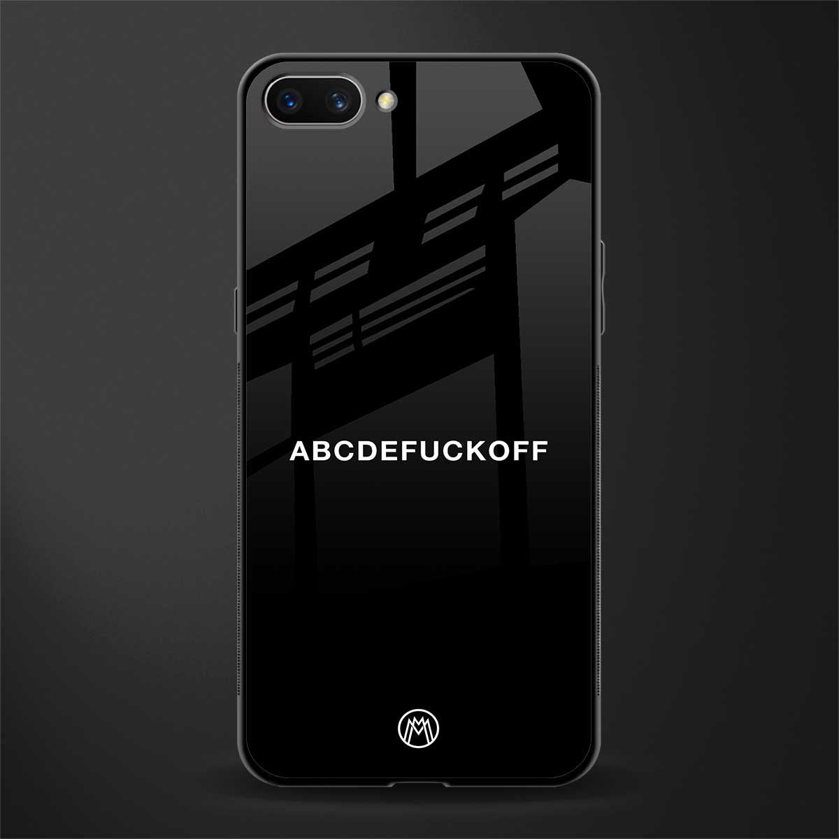 abcdefuckoff glass case for oppo a3s image