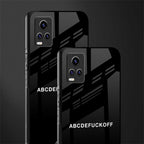 abcdefuckoff back phone cover | glass case for vivo y73