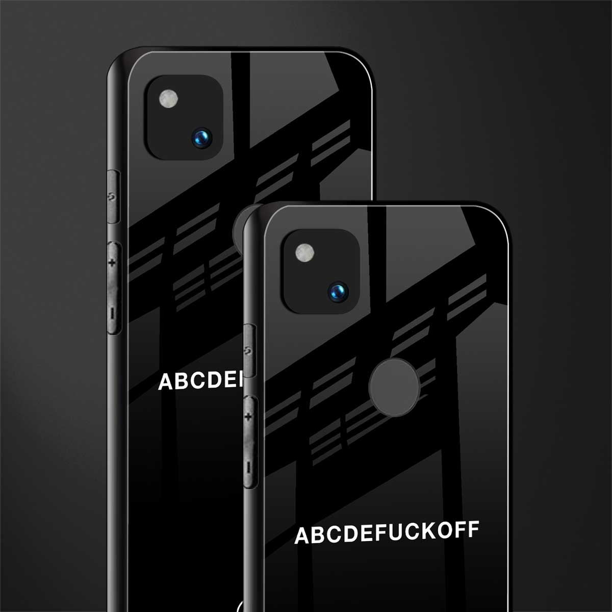 abcdefuckoff back phone cover | glass case for google pixel 4a 4g