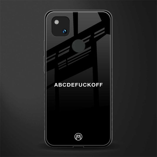 abcdefuckoff back phone cover | glass case for google pixel 4a 4g