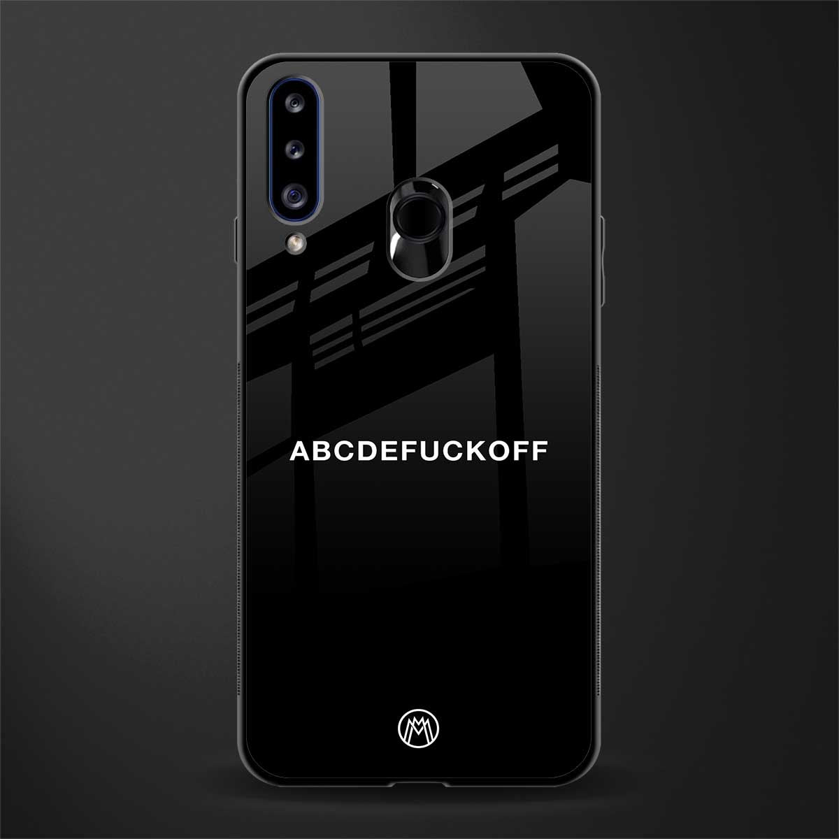 abcdefuckoff glass case for samsung galaxy a20s image