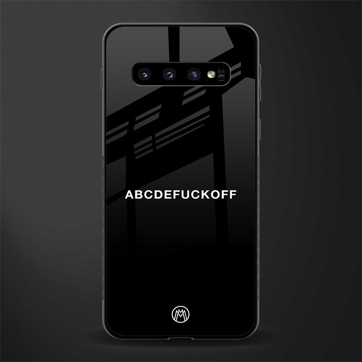 abcdefuckoff glass case for samsung galaxy s10 plus image