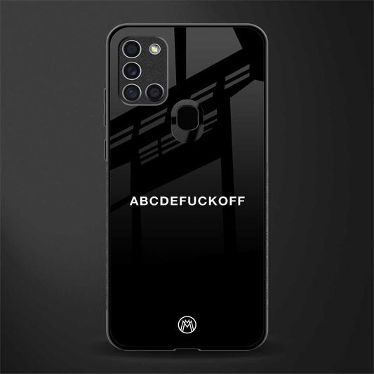 abcdefuckoff glass case for samsung galaxy a21s image