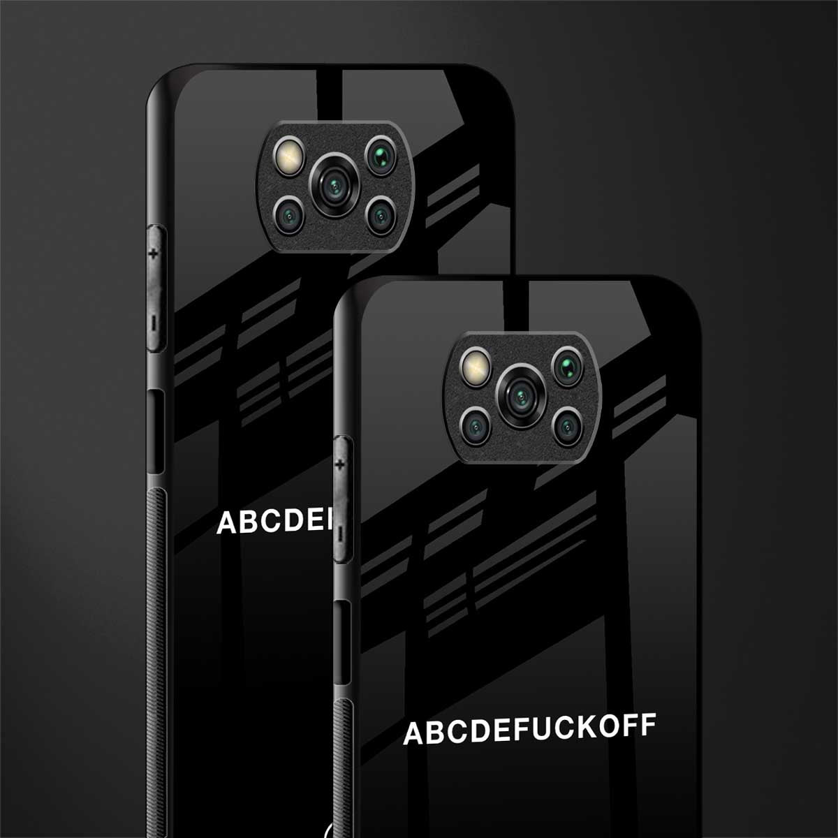 abcdefuckoff glass case for poco x3 image-2