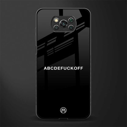 abcdefuckoff glass case for poco x3 image