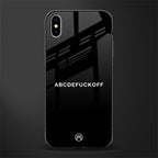 abcdefuckoff glass case for iphone xs max image