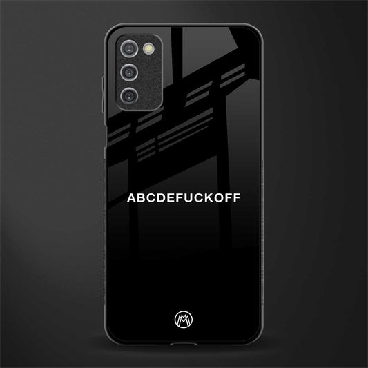 abcdefuckoff glass case for samsung galaxy a03s image