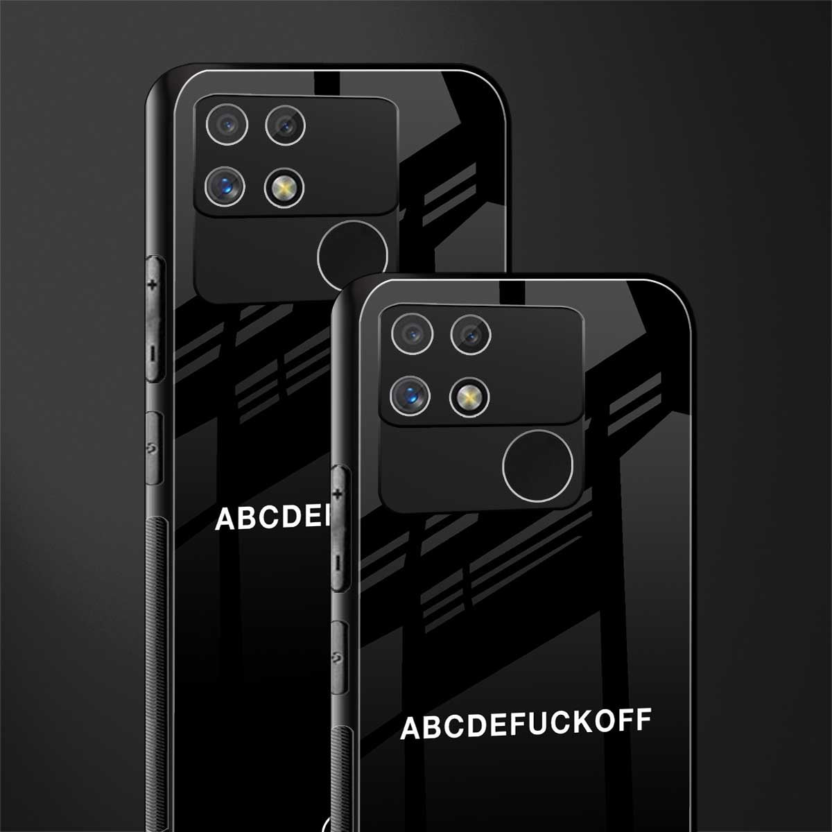 abcdefuckoff back phone cover | glass case for realme narzo 50a