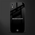 abcdefuckoff glass case for iphone xr image