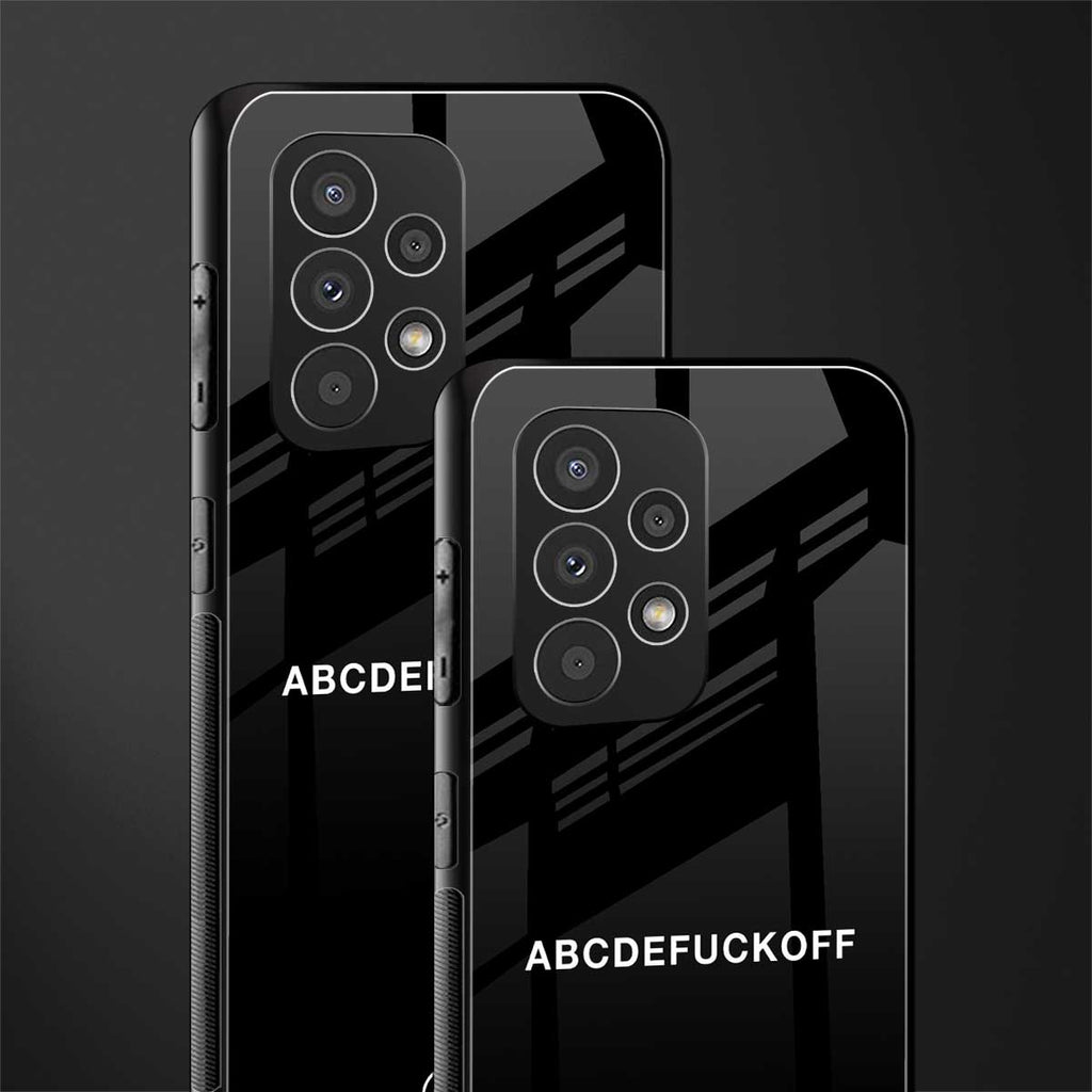 abcdefuckoff back phone cover | glass case for samsung galaxy a23