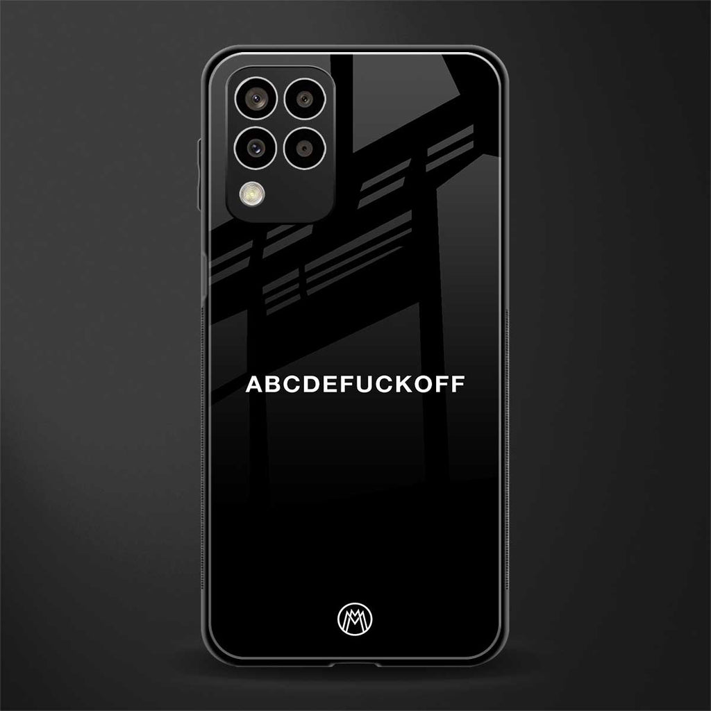 abcdefuckoff back phone cover | glass case for samsung galaxy m33 5g