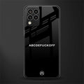 abcdefuckoff back phone cover | glass case for samsung galaxy m33 5g