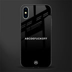 abcdefuckoff glass case for iphone x image
