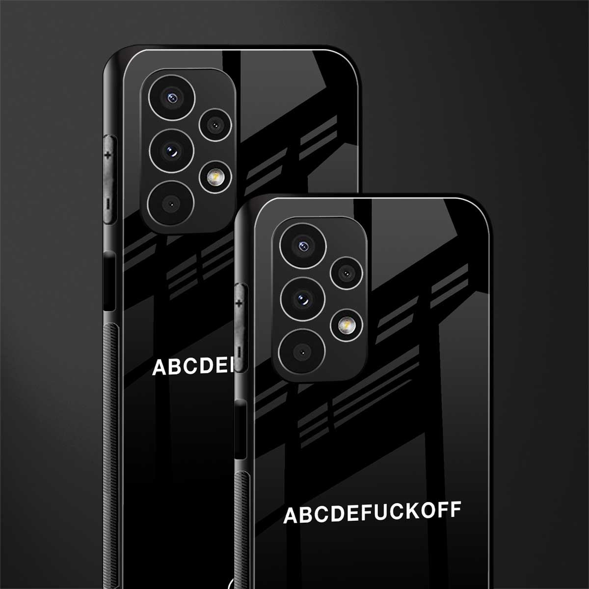 abcdefuckoff back phone cover | glass case for samsung galaxy a13 4g