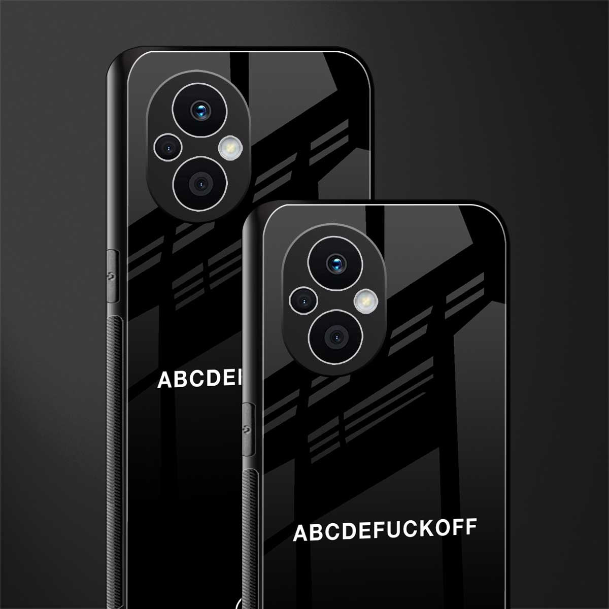 abcdefuckoff back phone cover | glass case for oppo f21 pro 5g