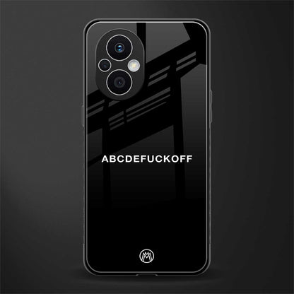 abcdefuckoff back phone cover | glass case for oppo f21 pro 5g