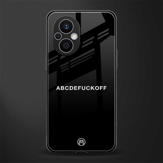 abcdefuckoff back phone cover | glass case for oppo f21 pro 5g