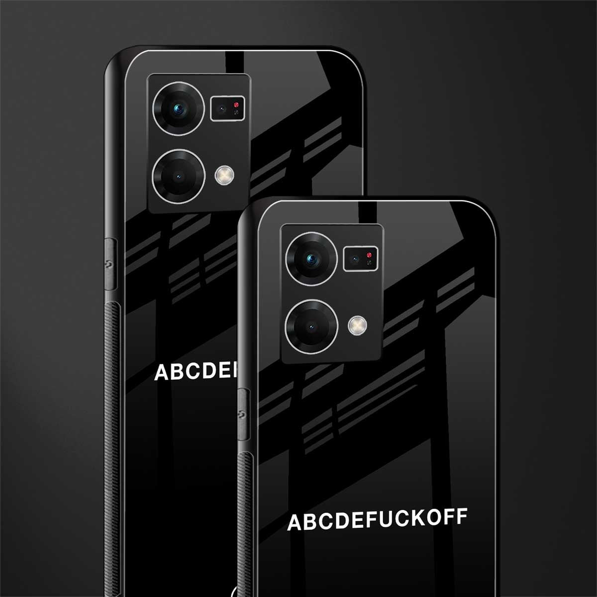 abcdefuckoff back phone cover | glass case for oppo f21 pro 4g