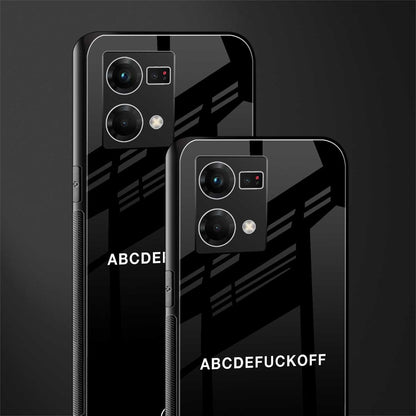 abcdefuckoff back phone cover | glass case for oppo f21 pro 4g