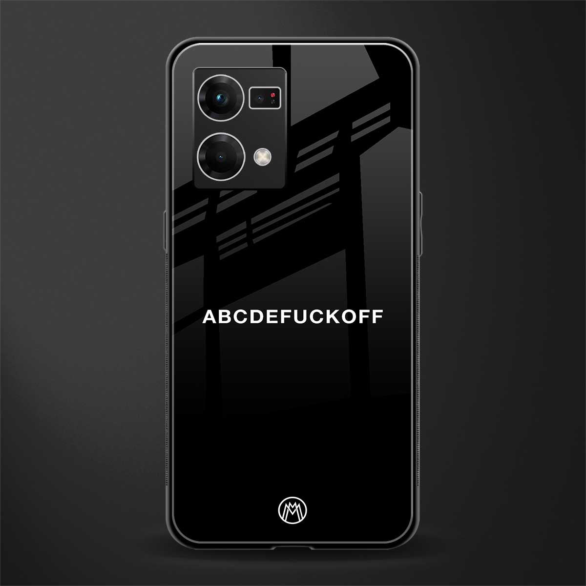 abcdefuckoff back phone cover | glass case for oppo f21 pro 4g