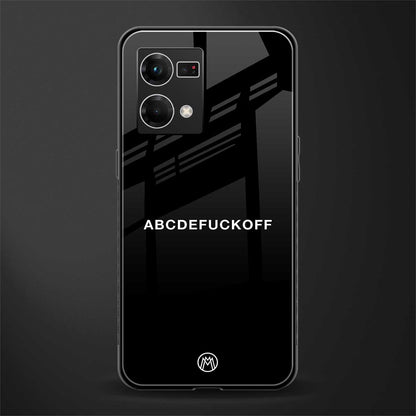 abcdefuckoff back phone cover | glass case for oppo f21 pro 4g