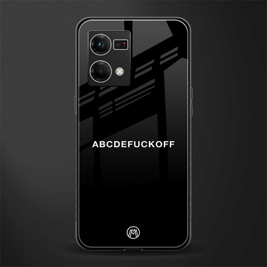 abcdefuckoff back phone cover | glass case for oppo f21 pro 4g