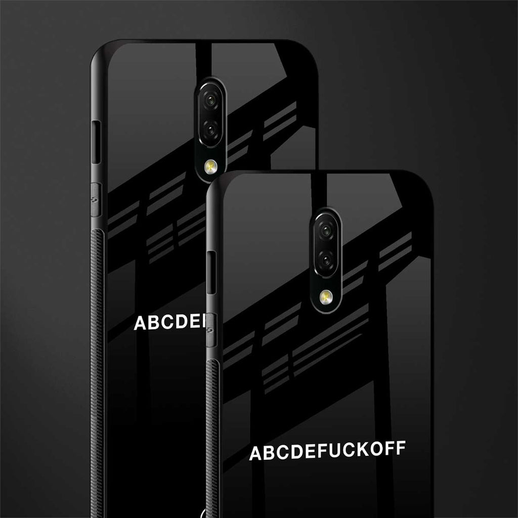 abcdefuckoff glass case for oneplus 7 image-2