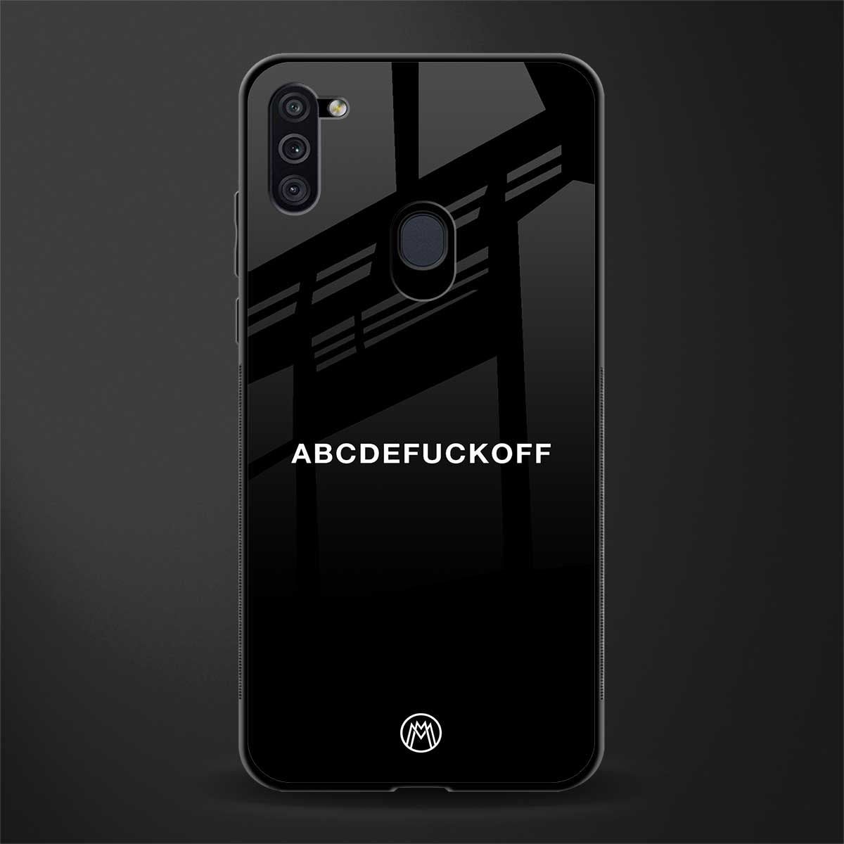 abcdefuckoff glass case for samsung galaxy m11 image