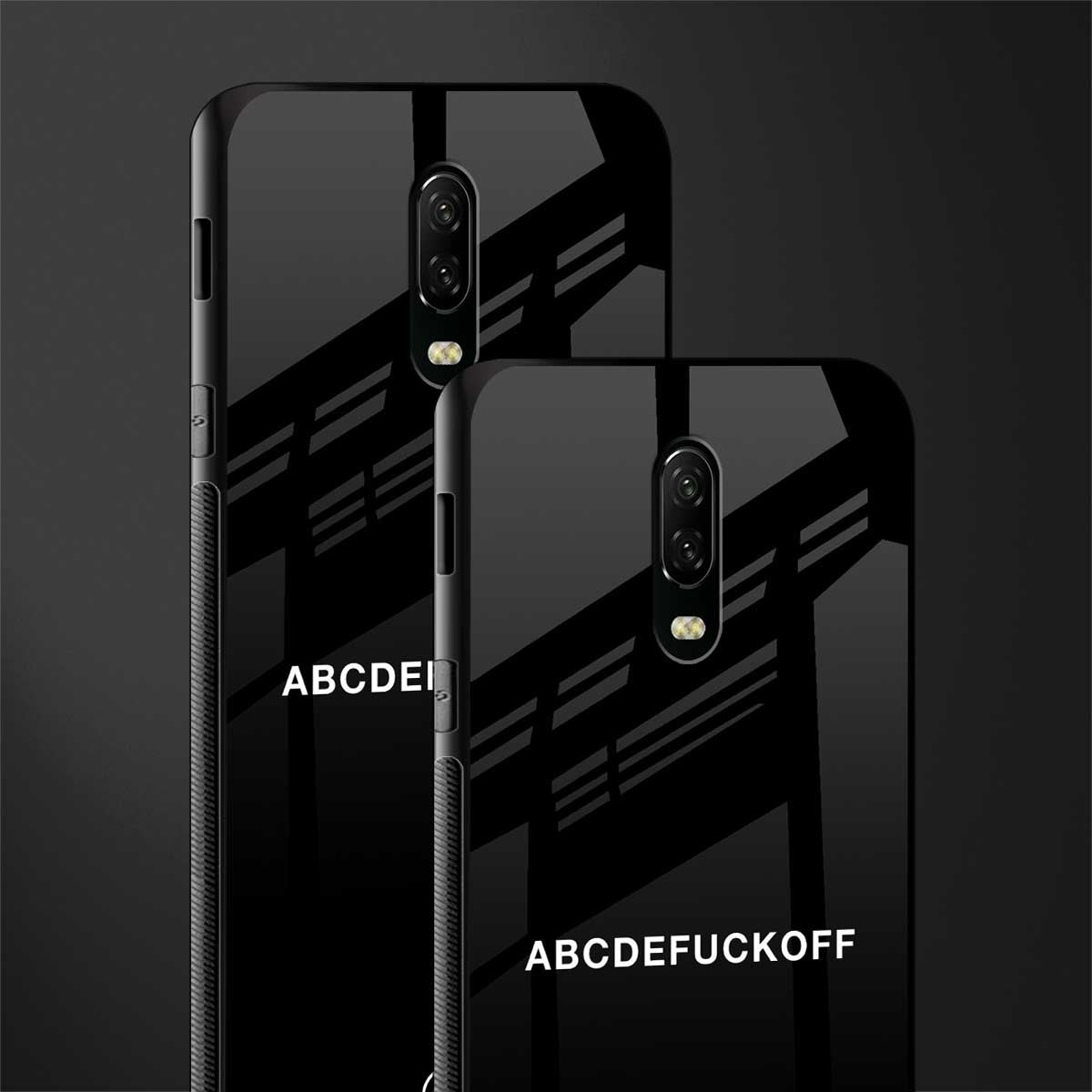 abcdefuckoff glass case for oneplus 6t image-2